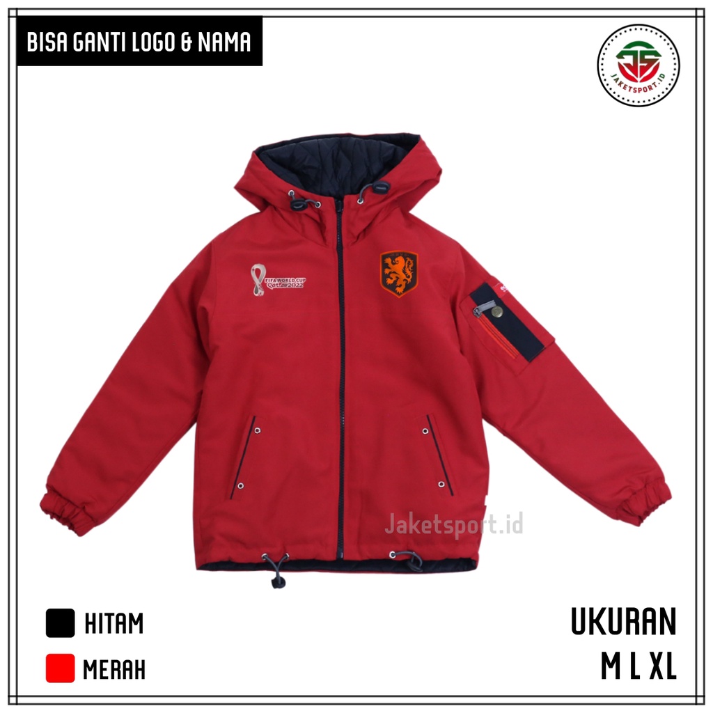 Jaket Zipper Hoodie Sweater Anak Timnas Netherlands Belanda Piala Dunia FIFA World Free Costum Nama