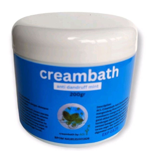 Jual CREAMBATH ANTI DANDRUFF MINT 200gr Shopee Indonesia