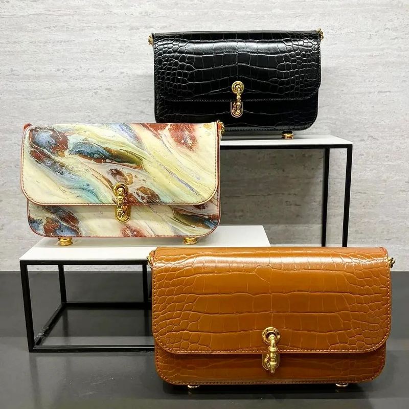 9.9 SALE | CK Meriah Croc-Embossed Clutch