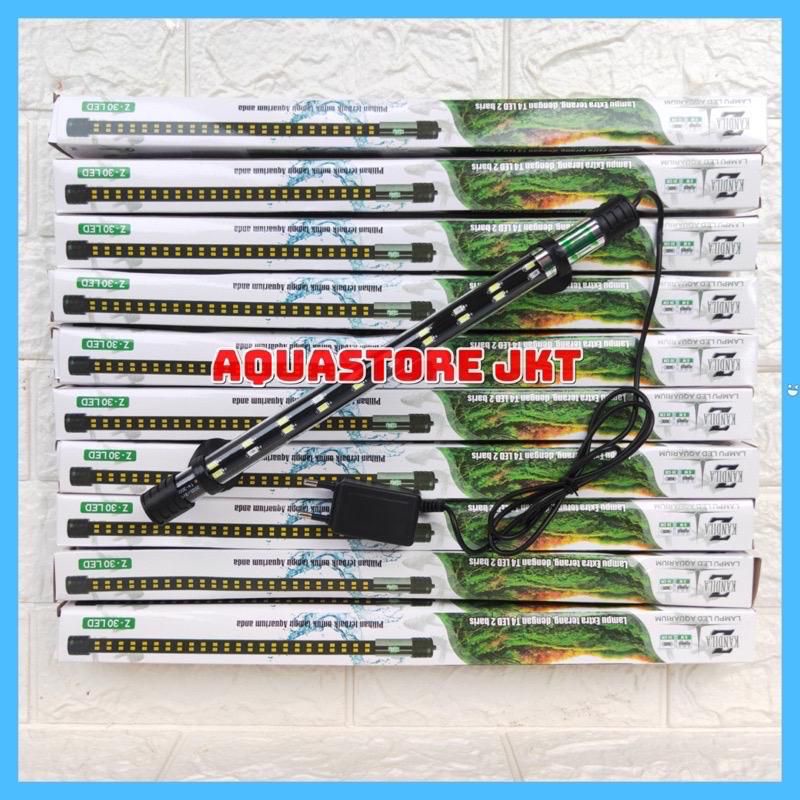 LAMPU AQUARIUM CELUP KANDILA Z LED 2 BARIS 60CM 40CM 30CM 20CM  - LAMPU AQUARIUM LED 20 CM 30 CM 40 CM 60CM