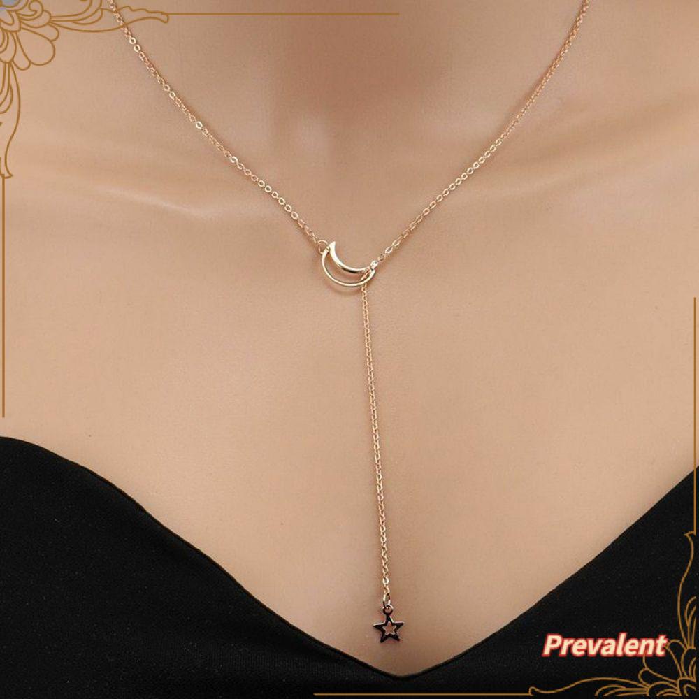Preva Wanita Choker Fashion Kalung Kerah Rantai Panjang