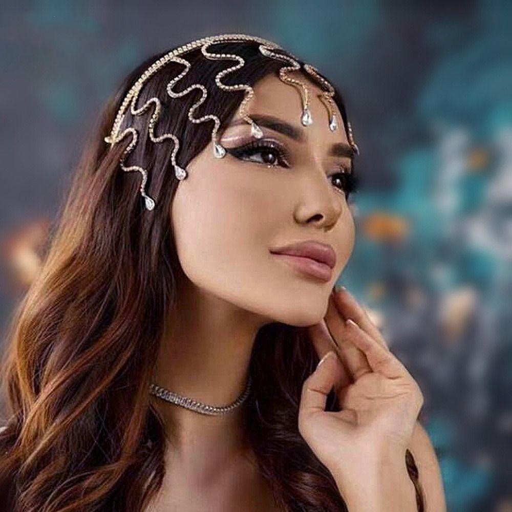 Mxbeauty Bando Kristal Kreatif Retro Putri Elegan Temperamen Vintage Perjamuan Aksesoris Rambut