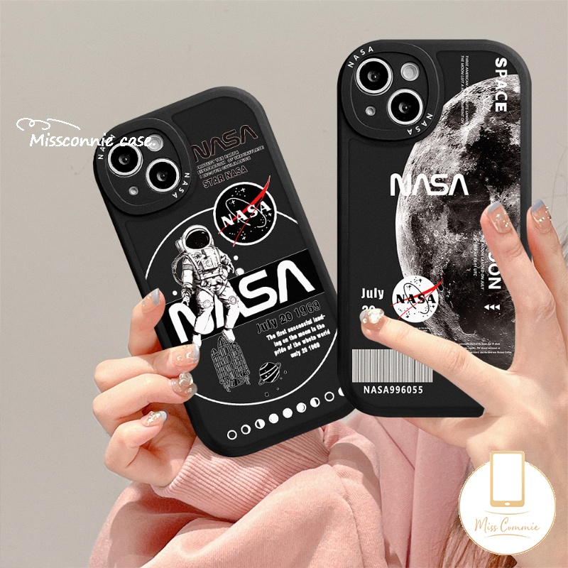 Case NASA Merk Trendy Untuk OPPO A54 A16 A17 A95 A96 A78 A58 A12 A5s A55 A17K A15 A77s A16K A74 A57 Reno 8T 5Z 8 7 7Z 5F 5 6 A76 A16E A3S A1K A94 A7 A53 A92 A9 Sarung TPU Lembut A5 A31