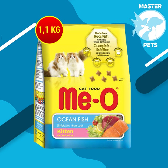 cat food MeO Kitten 1,1 Kg Ocean Fish Makanan Kucing Me O 1.1Kg