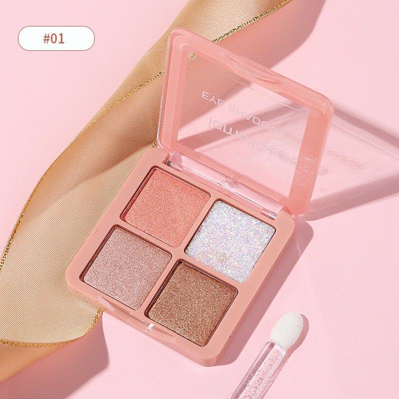 LAMEILA Eyeshadow 4 Warna (New) Kombinasi Glitter City Tahan Lama
