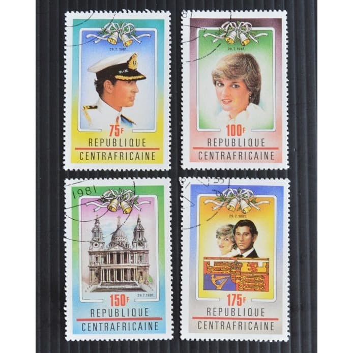 

✨NEW✨ - PERANGKO CENTRAL AFRICA - ROYAL WEDDING 1981 - USED .