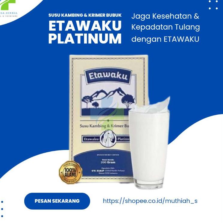 

>XG34448< •langsung kirim• ETAWAKU PLATINUM || ETTAWAKU PLATINUM SUSU KAMBING untuk penderita ASMA, TBC, BRONKITIS, PARU-PARU, ANEMIA dll