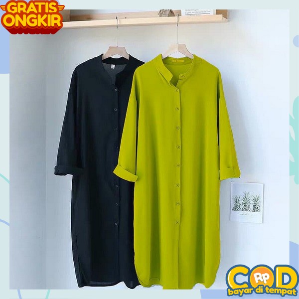 Tunika Long Dress Tuniq Kekinian Baju Atasan Wanita Bsju Atasan Basic Pakaian Wanita Tunika Dres Cew