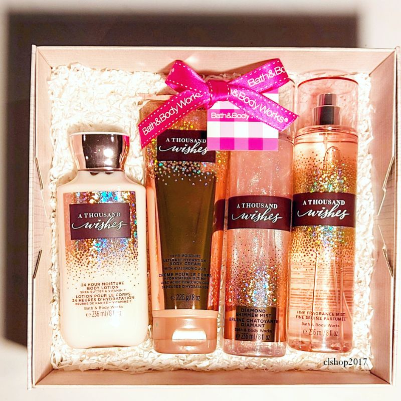 BBW A THOUSAND WISHES GIFT SET BATH &amp; BODY WORKS PAKET VALENTINE'S DAY ATW