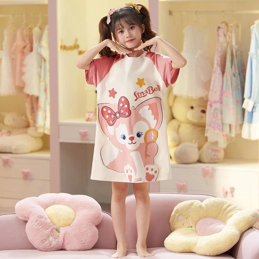 READY - dress anak perempuan lucu import / dress bayi karakter ala korea