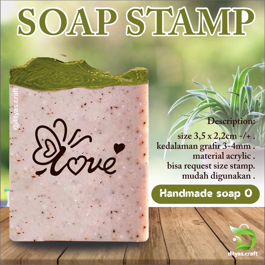 

soap stamp / stempel sabun / handmade soap code O