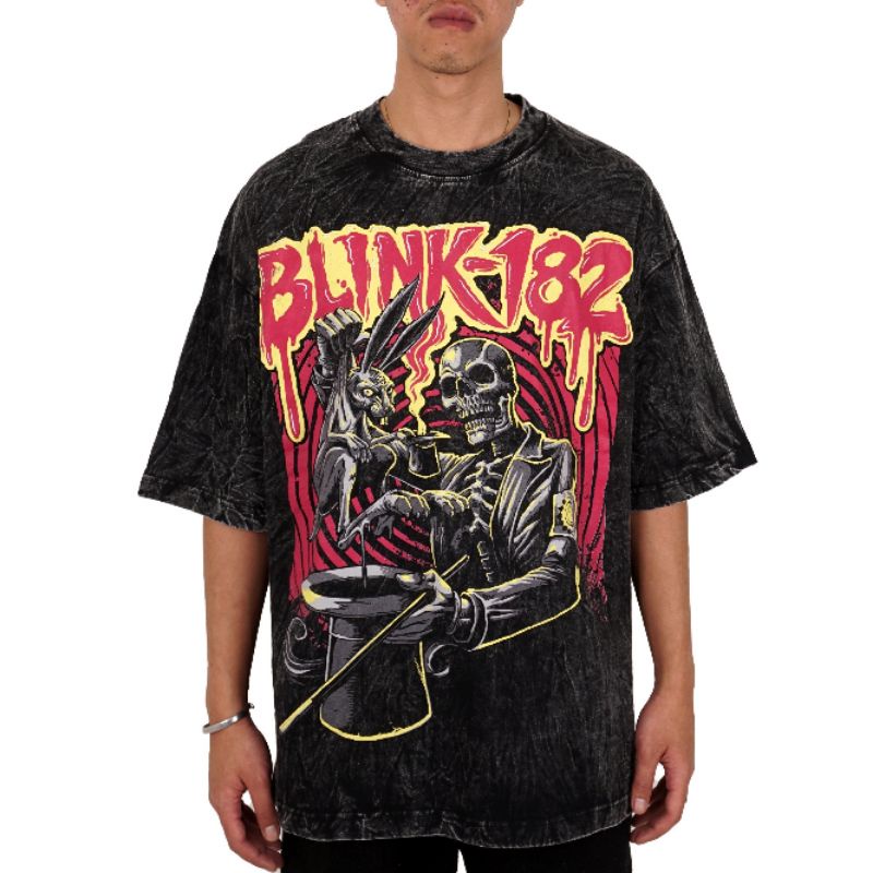 TSHIRT VINTAGE OVERSIZE BLINK-182 WASHING