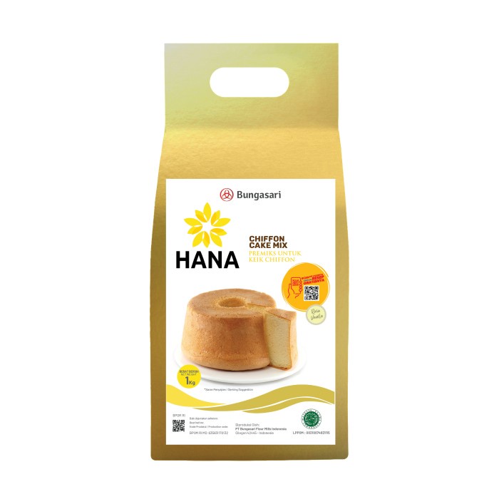 

Bungasari Hana Chiffon Cake Mix Vanilla 1 KG