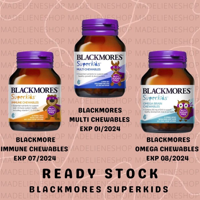 Blackmores Superkids Immune / Omega Brain / Multi Chewables