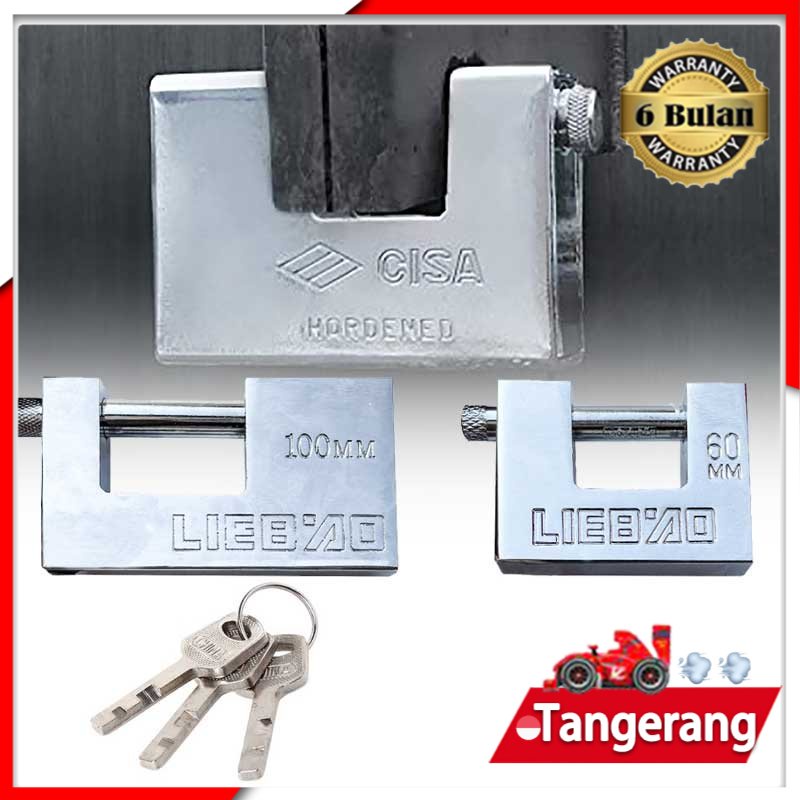 Kunci Gembok Panser | Kunci Pintu Rumah Pagar | Gembok Balok Pagar Pintu Gerbang | Iron Padlock Anti Maling