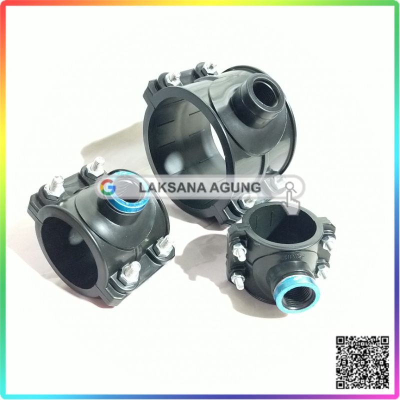 Clamp Saddle Hdpe 110 x 1 inch | Clamp saddle 4" x 1" inch Hdpe