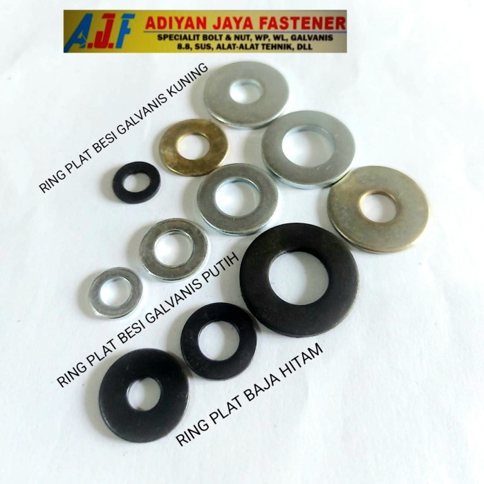 RING PLAT ( FlAT WASHER ) m.4 PUTIH ( 1000 )