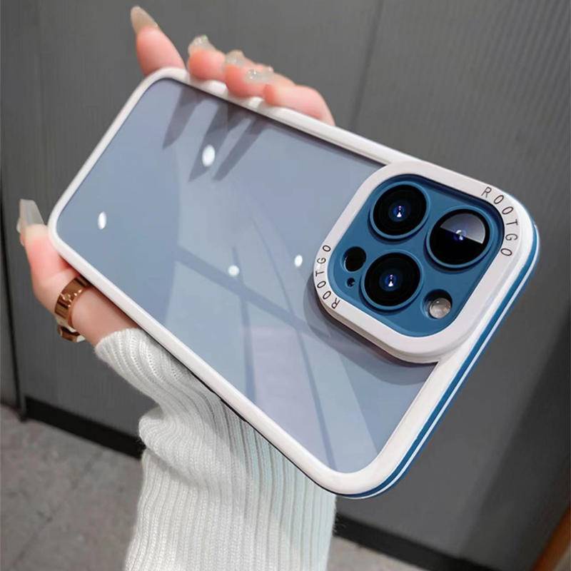 IPHONE Casing Ponsel Bening Shockproof Mewah Kompatibel Dengan Iphone14 13 12 11 Pro Max14 Plus Cover Belakang Transparan Dengan Lensa Film Full Casing