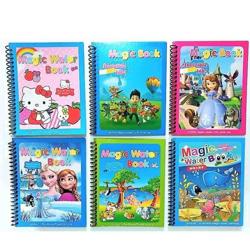 Magic Water Drawing Painting Book Buku Gambar Edukasi Cat Air - Kenji Shop