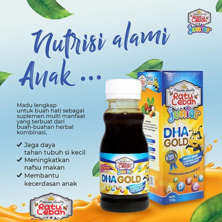 [BPOM] Madu Anak Ratu Lebah Junior DHA D&amp;A  Gold 150gr  / Madu Nafsu Makan Anak / Madu Anak / MY MOM