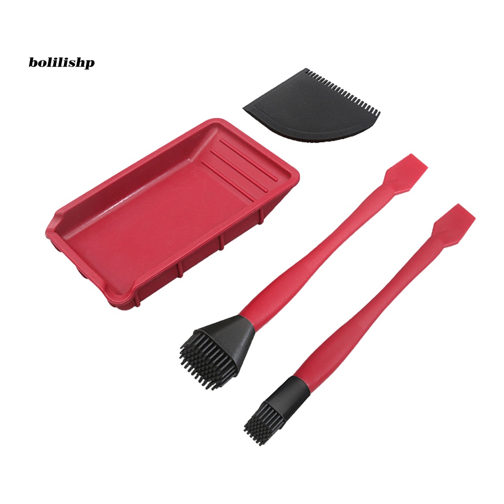 &lt; Bolilishp &gt; 4Pcs Sikat Lem Serbaguna Pertukangan Supply Woodworking Glue Spreader Aplicator Set Tanpa Burrs