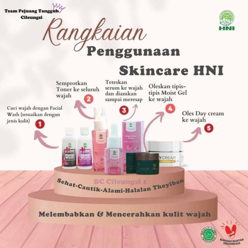 Skincare HNI, Zareen Toner, serum, Facial wash, moisturizer, day cream, night cream