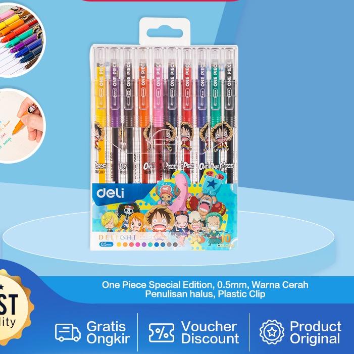 

▌▌▌ Deli Color Gel Pen / Pulpen Gel Warna 0.5mm 10 Warna One Piece Penulisan Halus CG121-10C