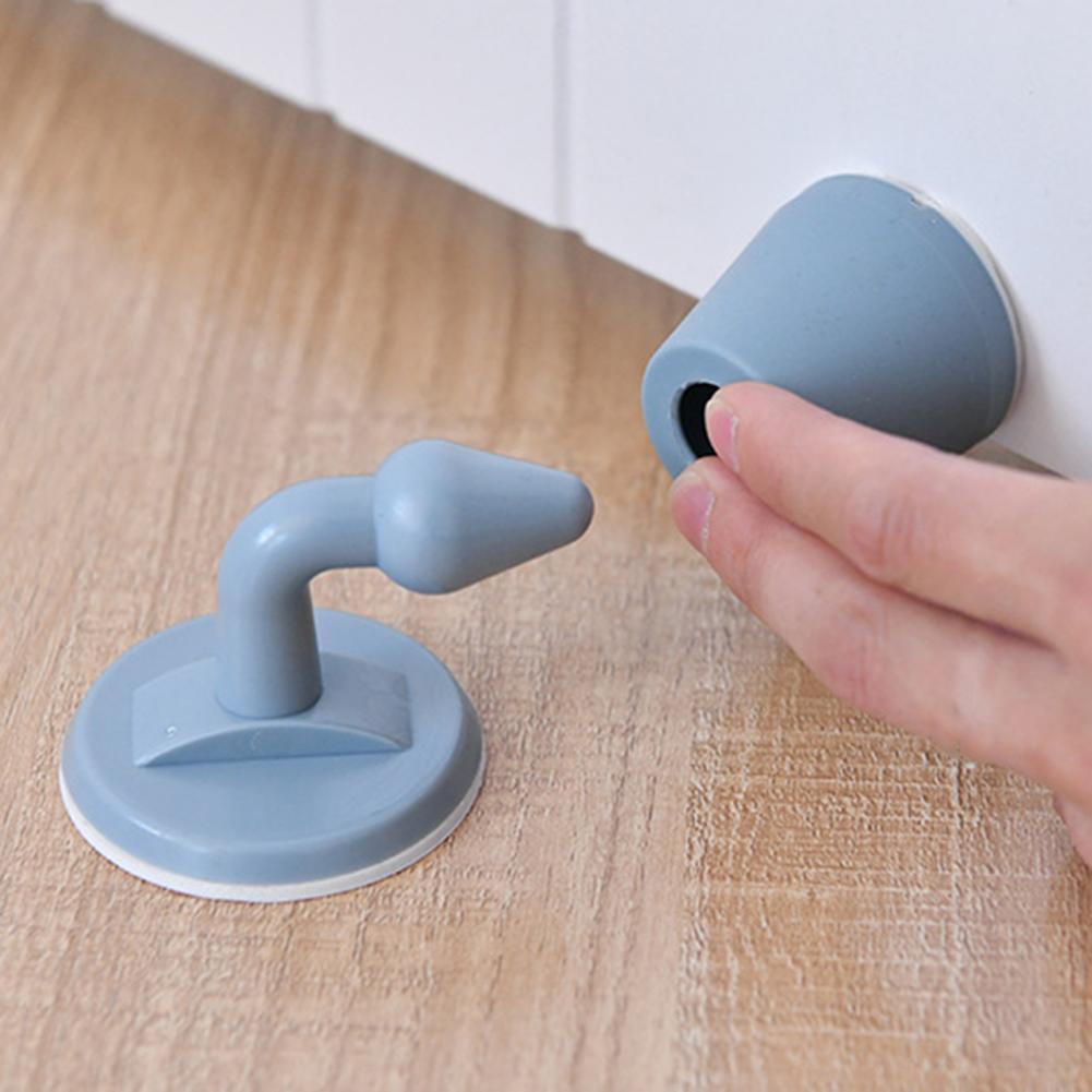 ALLIHOUSE Karet Penahan Pintu Rumah Silikon Door Stopper penahan pintu terbawa angin 1 Set Door Stopper Self-adhesive Shock Absorption Silicone Punch-free Noise Canceling Door Catch Holder Door Stops Easy install