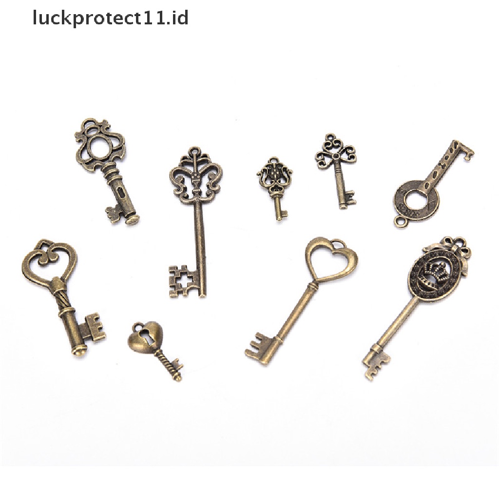 /Fashion Hot//// Set 70pcs Antik Vintage Old Look Bronze Skeleton Keys Fancy Heart Bow Pendant.