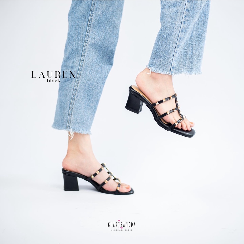 GLARISAMODA Lauren Heels Wanita 5cm Sandal heels wanita nyaman empuk