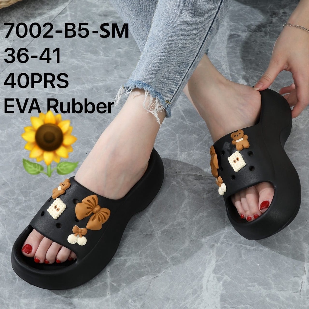Sandal Karet Jelly Wedges Wanita Import Model Fashion KoreaTerbaru Original Kekinian by AGUNG STYLE Balance 7002-B5-SM