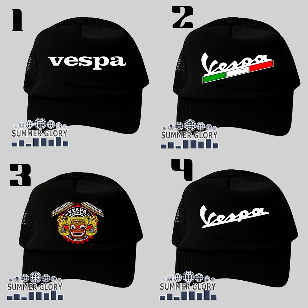 TOPI TRUCKER VESPA / TOPI VESPA / VESPA