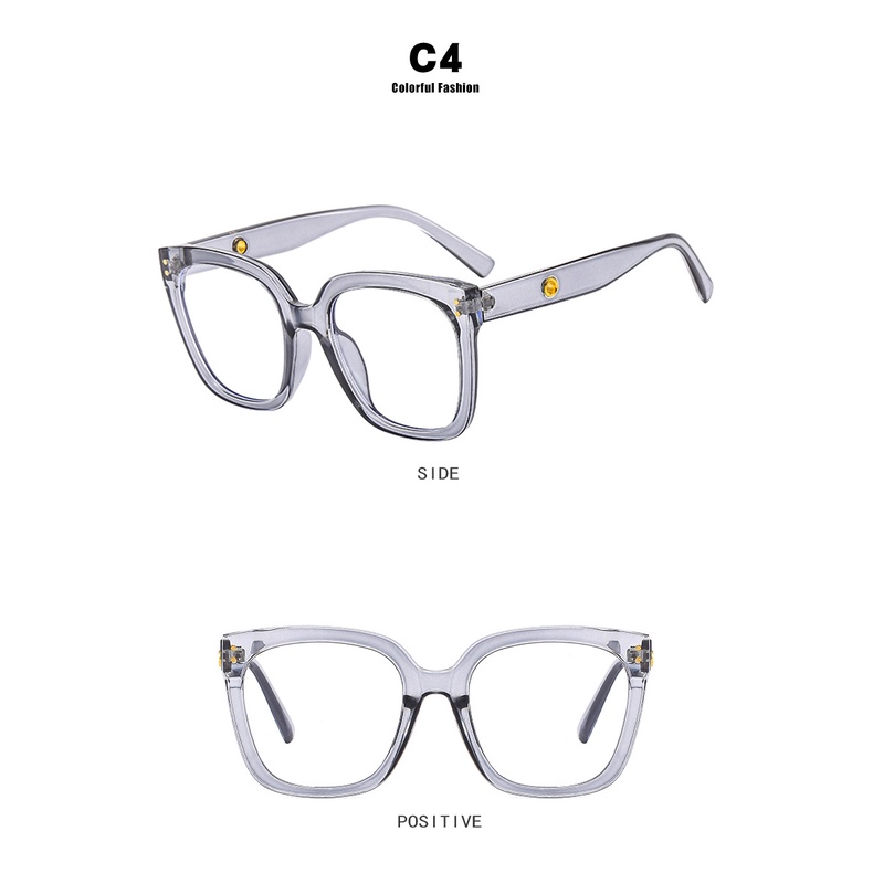 Kacamata Komputer Persegi Anti Blue Light Eyeglasses Oversized Untuk Wanita Pria