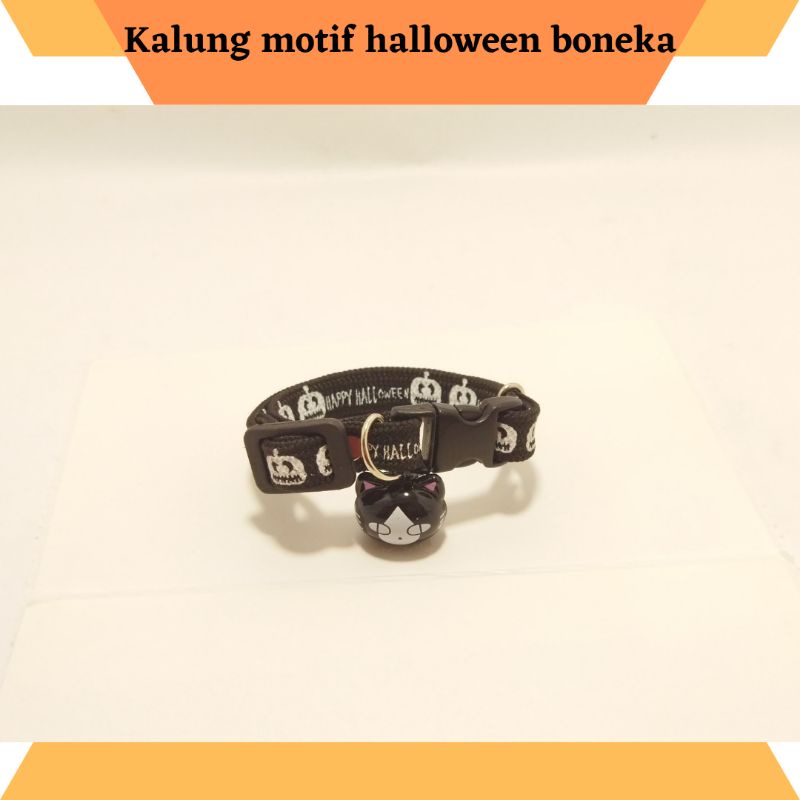 Kalung kucing motif halloween boneka / kalung aksessoris hewan / kalung anjing kucing