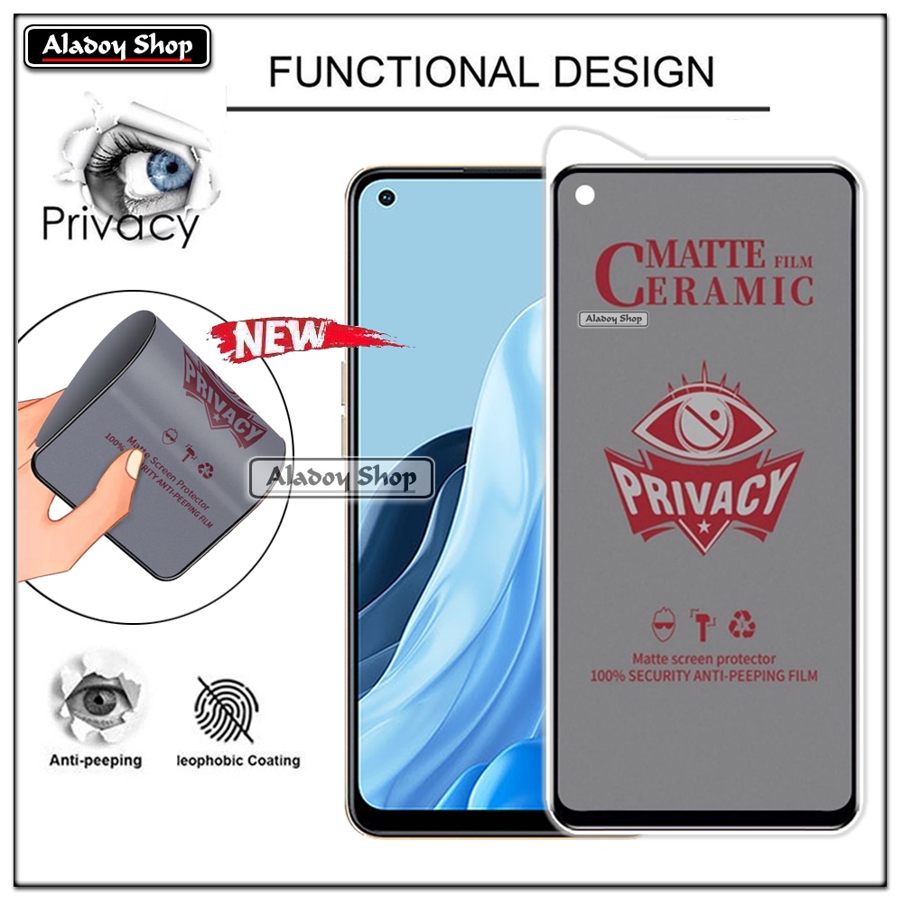 PAKET 2IN1 Anti Gores Privacy Oppo Reno 7 4G/7Z/7SE + Tempered Glass Kamera