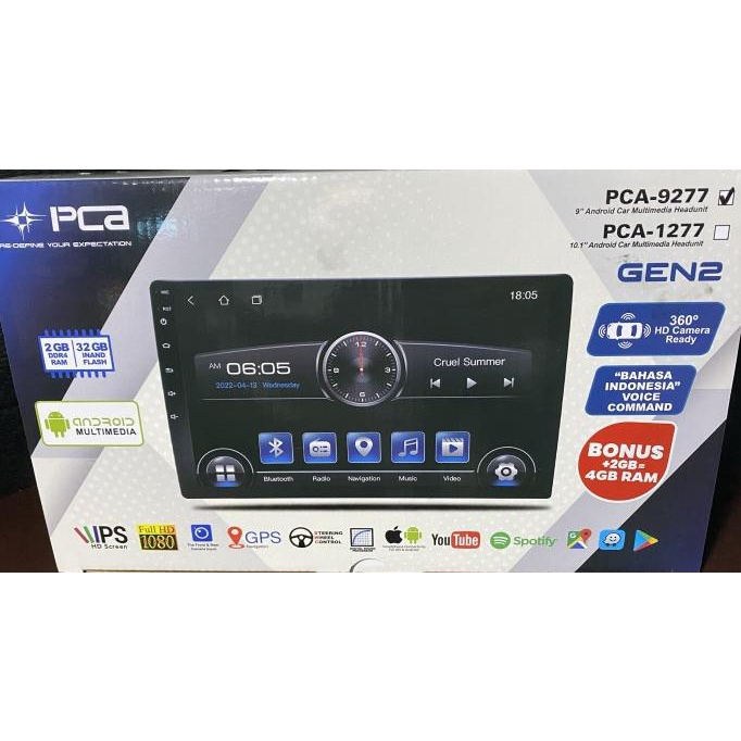 HEADUNIT ANDROID 10 INCHI PCA 1277 (GEN 2) RAM 4GB, ROM 32GB UH54O56K