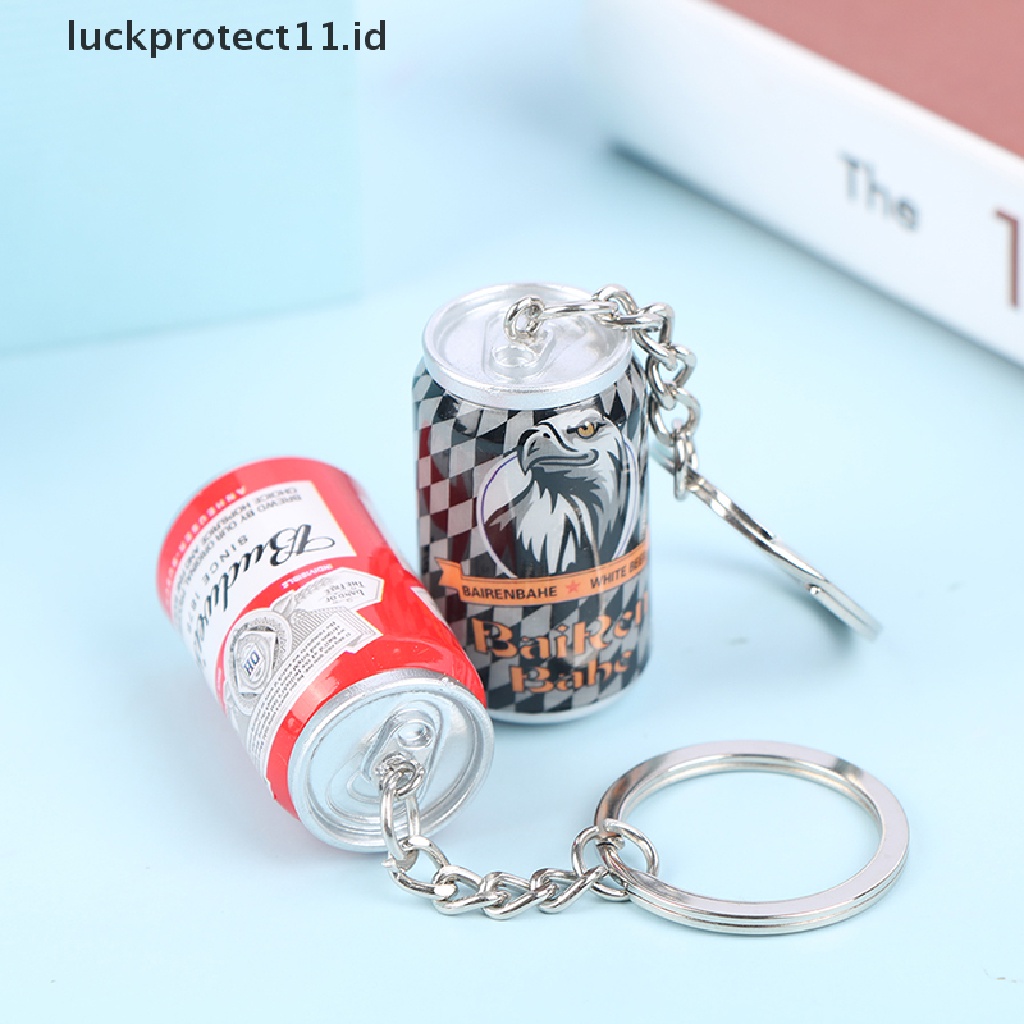 /Fashion Hot// Fashion// Simulasi Kaleng Bir Gantungan Kunci Anak Laki-Laki Pria Beer Can Keyring Trinket Pasangan Keren.