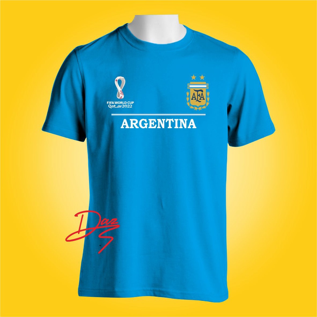 Kaos Piala Dunia Qatar 2022 Pakaian Pria Argentina Juara Qatar