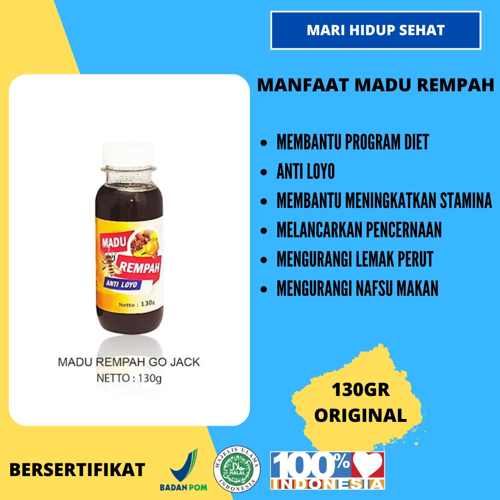 

Madu Rempah Go Jack 130 Gram / Cocok Untuk Diet Anti Loyo dan Stamina Kuat