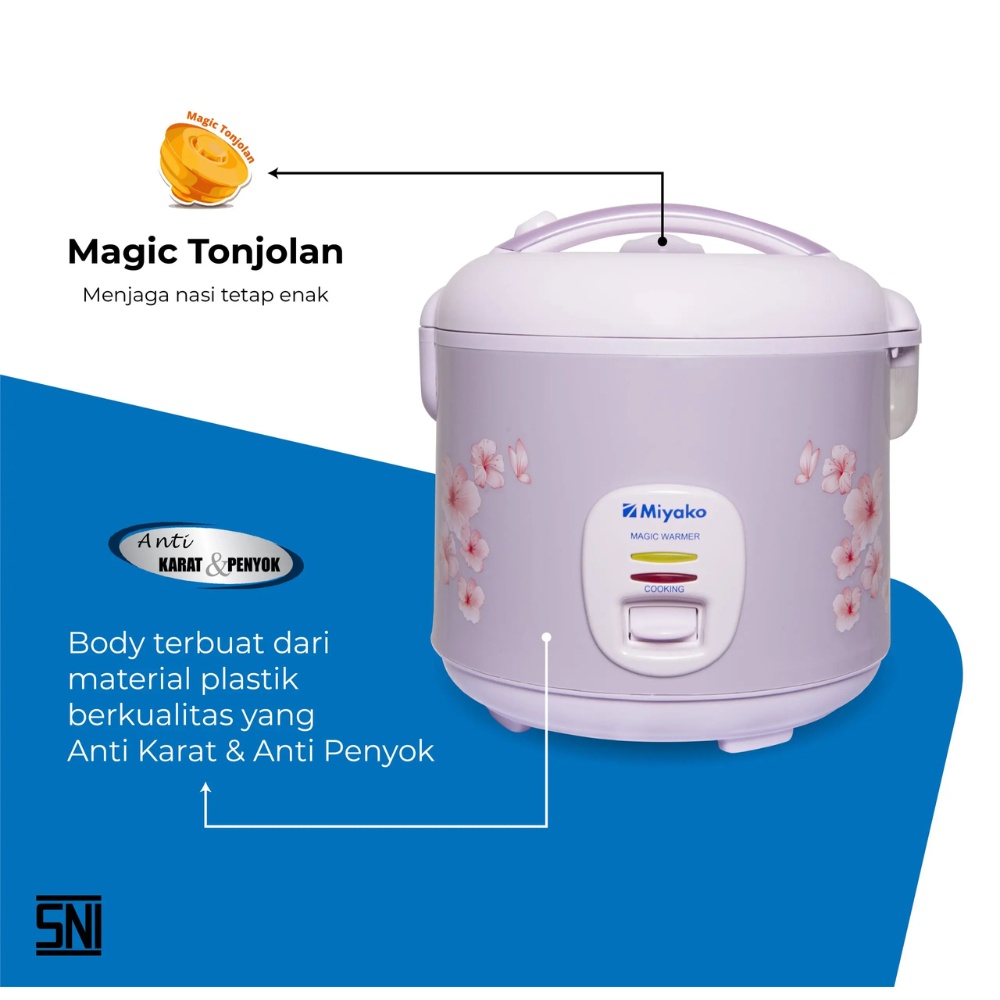 DM - Miyako Magic Warmer lus 1,8 liter MCM 509 | Rice Cooker Miyako MCM 509 1,8 L Liter Penanak Nasi