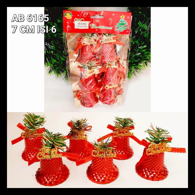 

LONCENG NATAL SET ISI 6 MERAH GOLD HIASAN PARCEL KADO CHRISTMAS BELL BARU