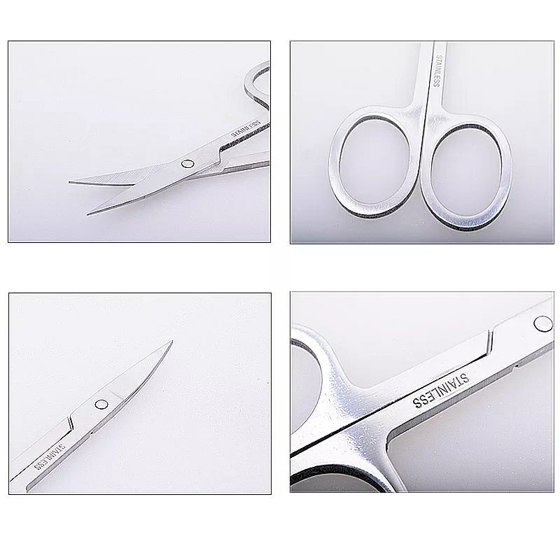 gunting alis stainless ujung lengkung havalans / eyebrow razor / gunting bulu mata