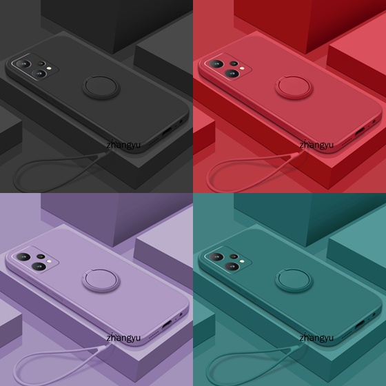 Realme 9 PRO / 9 PRO PLUS Case Candy Ring Stand Holder Bracket Stand Silikon FREE TALI LANYARD FC