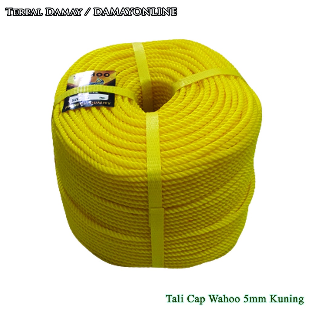 

Tali Tambang PE Cap Wahoo 5mm Kuning / Rol ( Harga Per Rol )