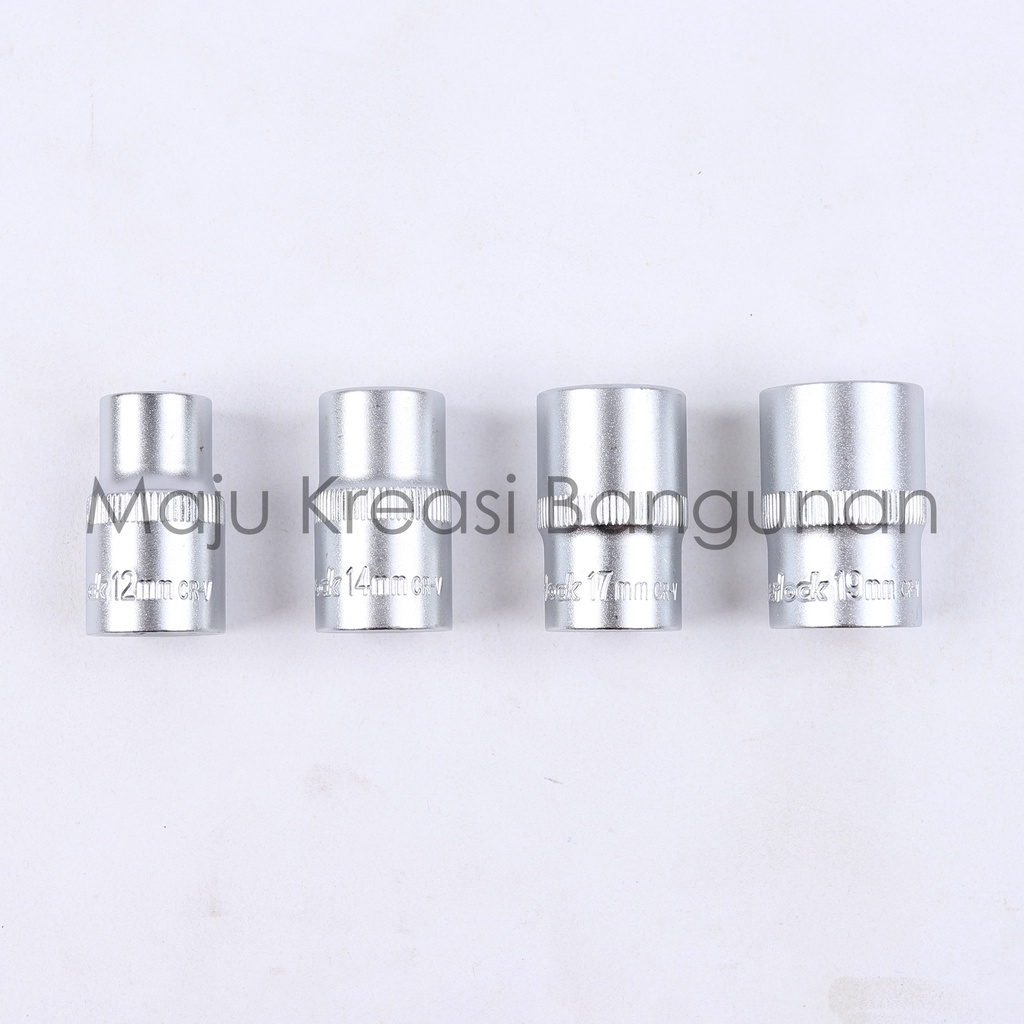 Mata Sok Sherlock 8mm 10mm 12mm 14mm 17mm 19mm Kunci Shock Sock 6 Pt 1/2 Inch 1/2&quot; 8 10 12 14 17 19 1/2In