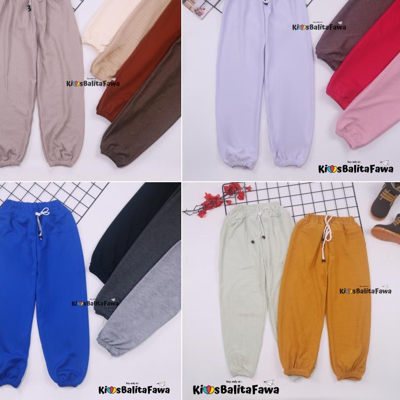 EVZ199 (UNIVERSAL) Jogger Molly Uk 1-12 Tahun / Celana Jogger Panjang Anak Laki Laki Perempuan Polos
