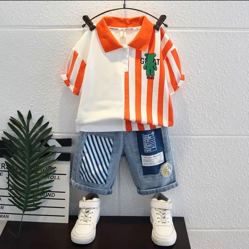 setelan jeans /sisa biru