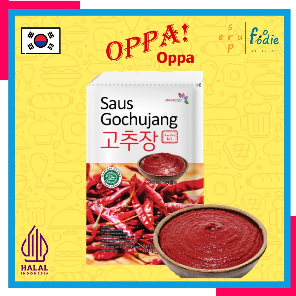 

SUPERFOODIE Saus Gochujjang/ Saos Gochujjang / Hot Paper Gochujjang/ Sambal Pasta/ Sambel Pasta Pedas Gochujjang Asli Korea Halal 200 Gram