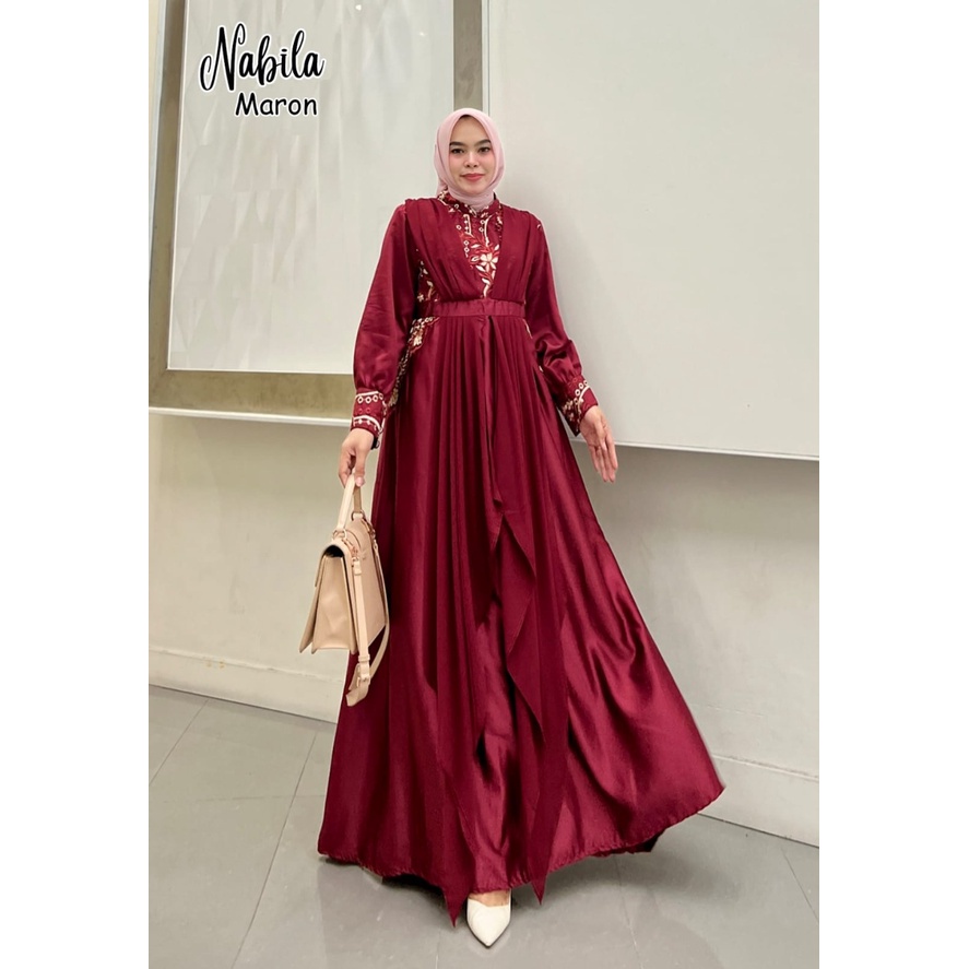 GAMIS KONDANGAN PESTA NIKAHAN NABILA DRESS MUSLIM