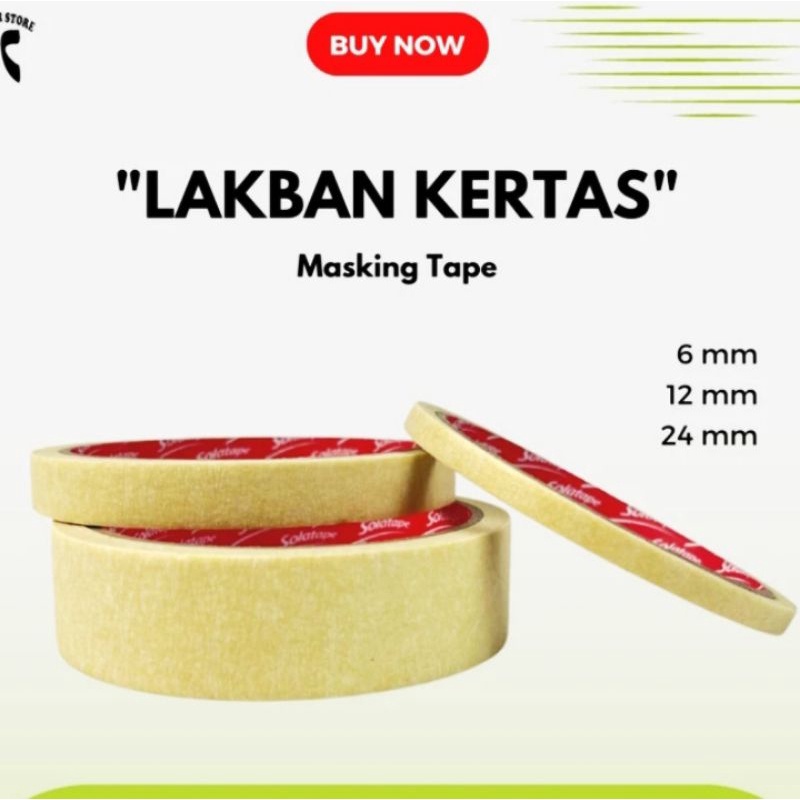 

LAKBAN KERTAS UKURAN 12-24MM 10 YARD